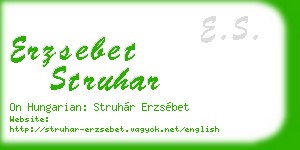 erzsebet struhar business card